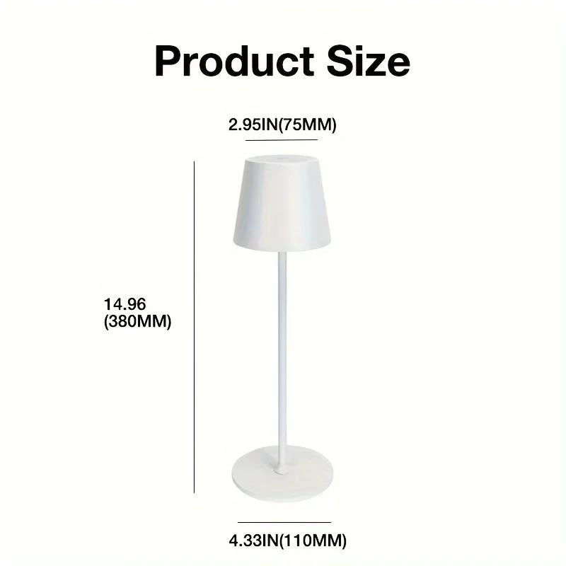 Creative Ambient Light Bar Touch Metal Table Lamp Three Colors Bedside LED Rechargeable Decoration Night Light