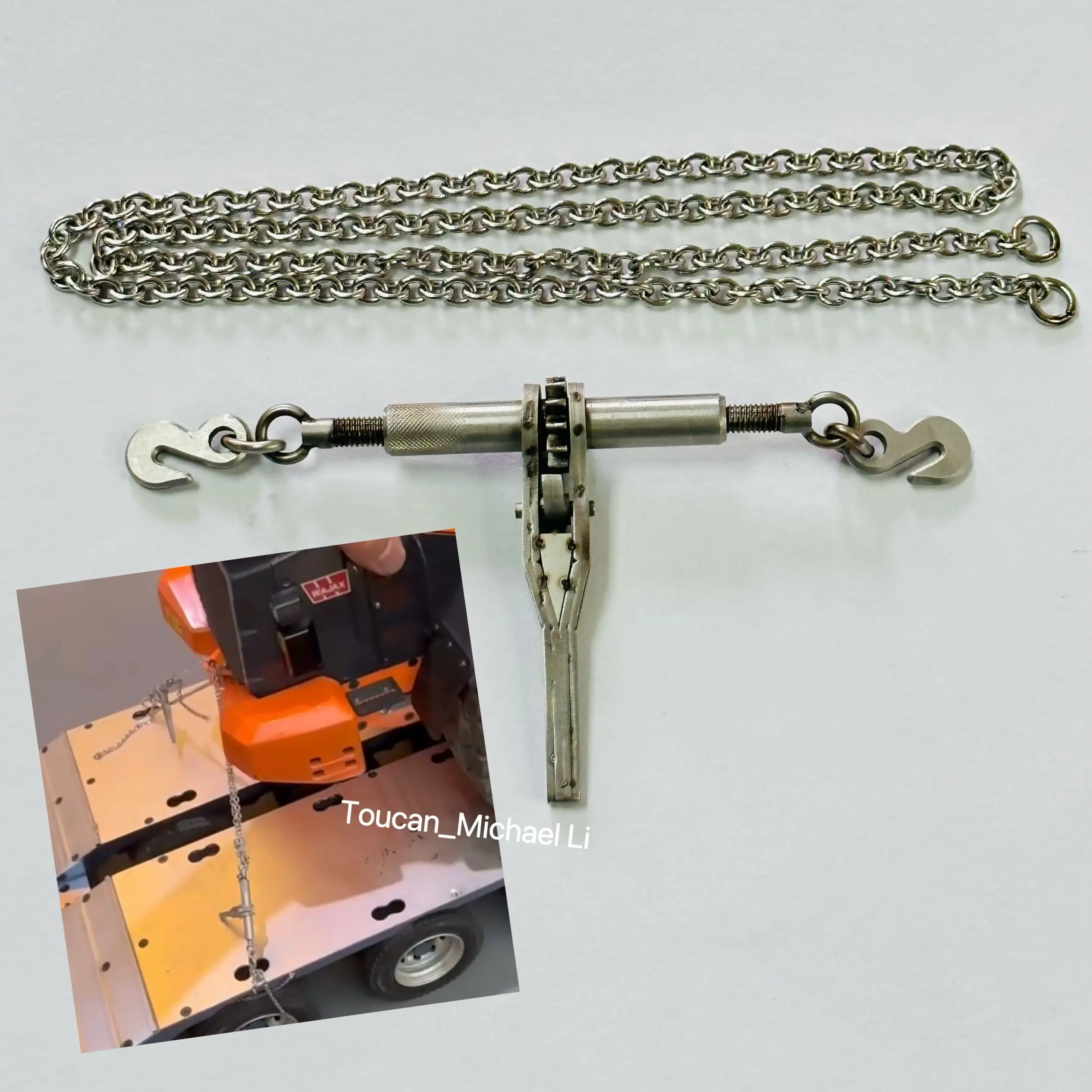 

JDM Metal Binder Chain Tensioner Parts For 1/14 RC JDM-2 Trailer Loader Tamiyaya Remote Control Excavator Truck Cars Diy Model