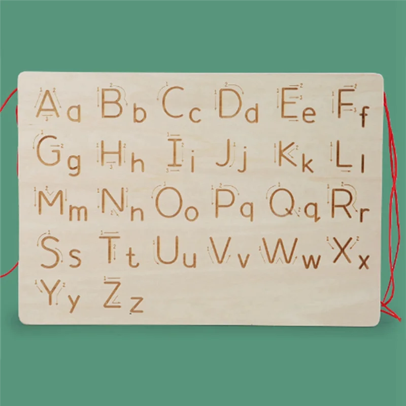 B78B-Magnetic Color And Number Maze, Early Learning , Wooden Color Matching Counting Puzzle Board, ABC Writing Practice