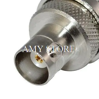 2pcs N male plug to BNC female jack straight adapter