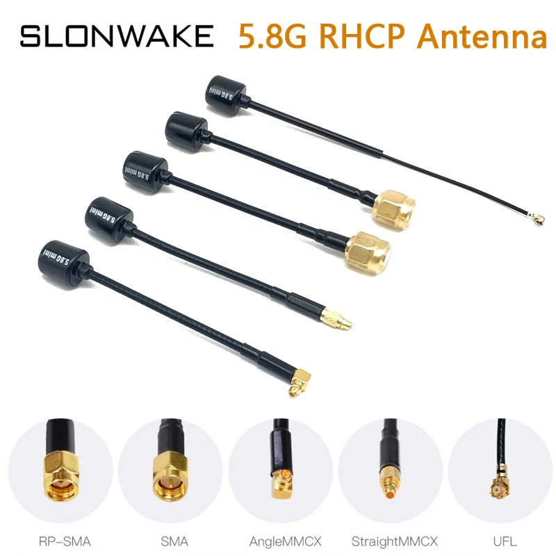 Smaller and lighter 5.8G Mushroom RHCP Antenna High Gain 2.5Dbi SMA/UFL(IPEX1)/MMCX for FPV QAV RC Quadcopter better than