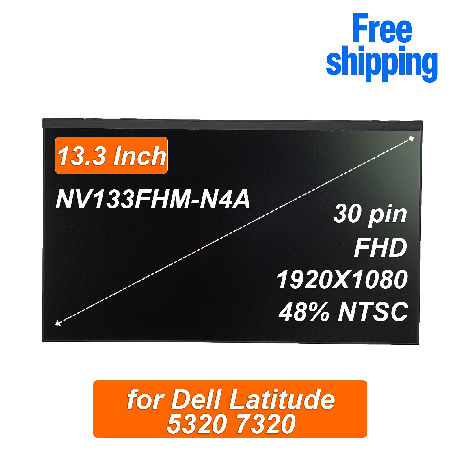 

Сменный экран FHD 027HP5 13,3 дюйма для DELL Latitude 5320 5330 5310 5340 7320, ЖК-дисплей 1920 × 1080 27HP5 NV133FHM-N4A
