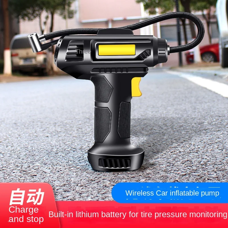 Wireless wired handheld car inflation pump for automobiles intelligent digital display portable bicycle tire inflation