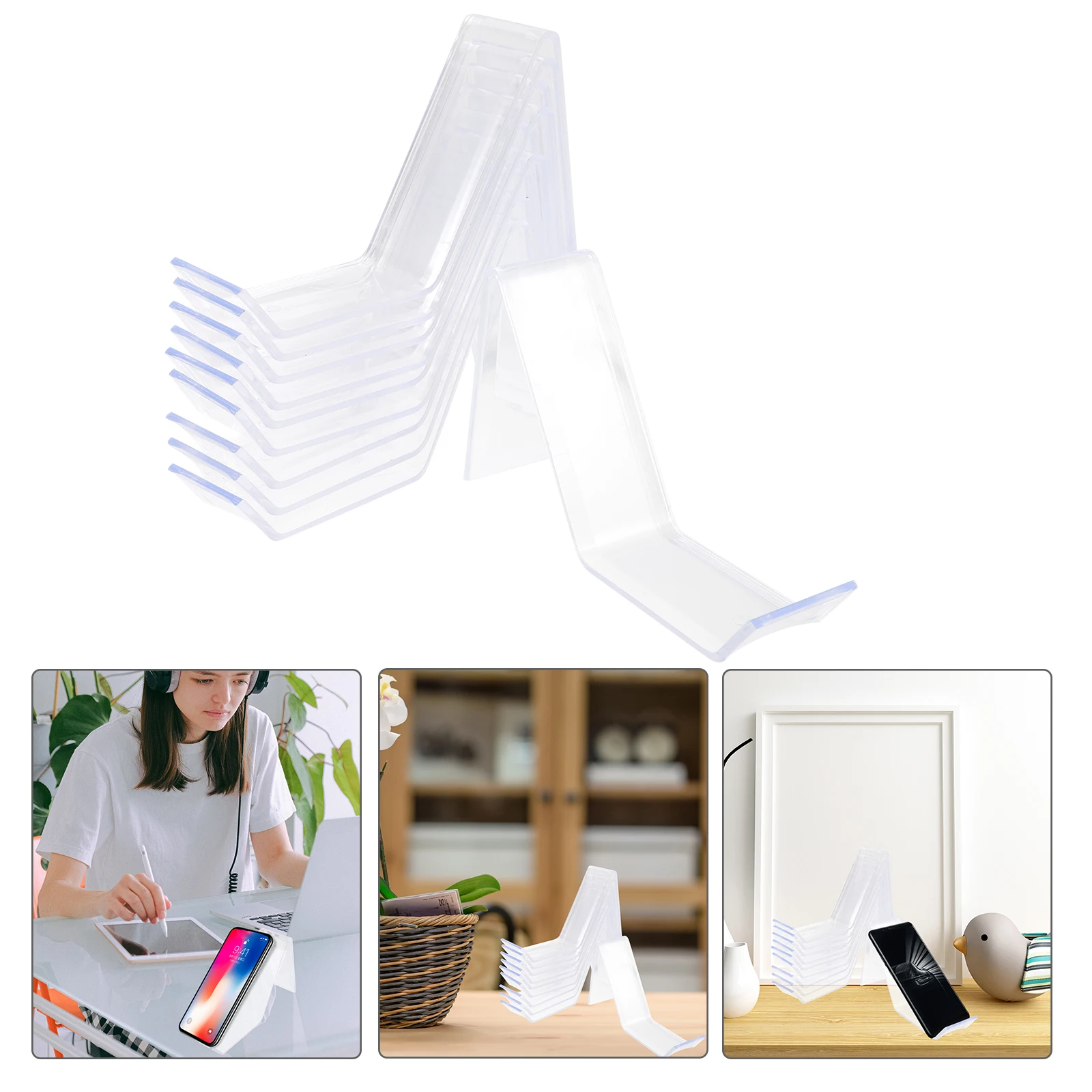 

10Pcs Acrylic Purse Display Stands Organizer Holder Retail Store Display Rack Clear Shoe Rack for Heels Durable Compact