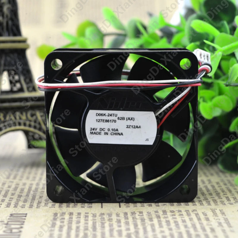 X 1PCS For Nidec D06K-24TU | 24V 0.10A | 6CM | Quiet Industrial Chassis Cooling Fan