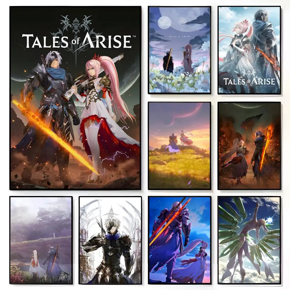 Pôster do jogo JRPG T-Tales of Arise, mural de filme americano, decoração de parede para quarto infantil