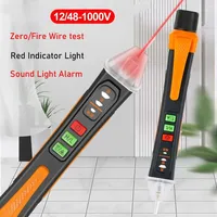 Non-contact Voltage Tester 12-1000V AC /DC Pen Circuit Electric Indicator Wall Tool with Flashlight Buzzer Voltage Meter