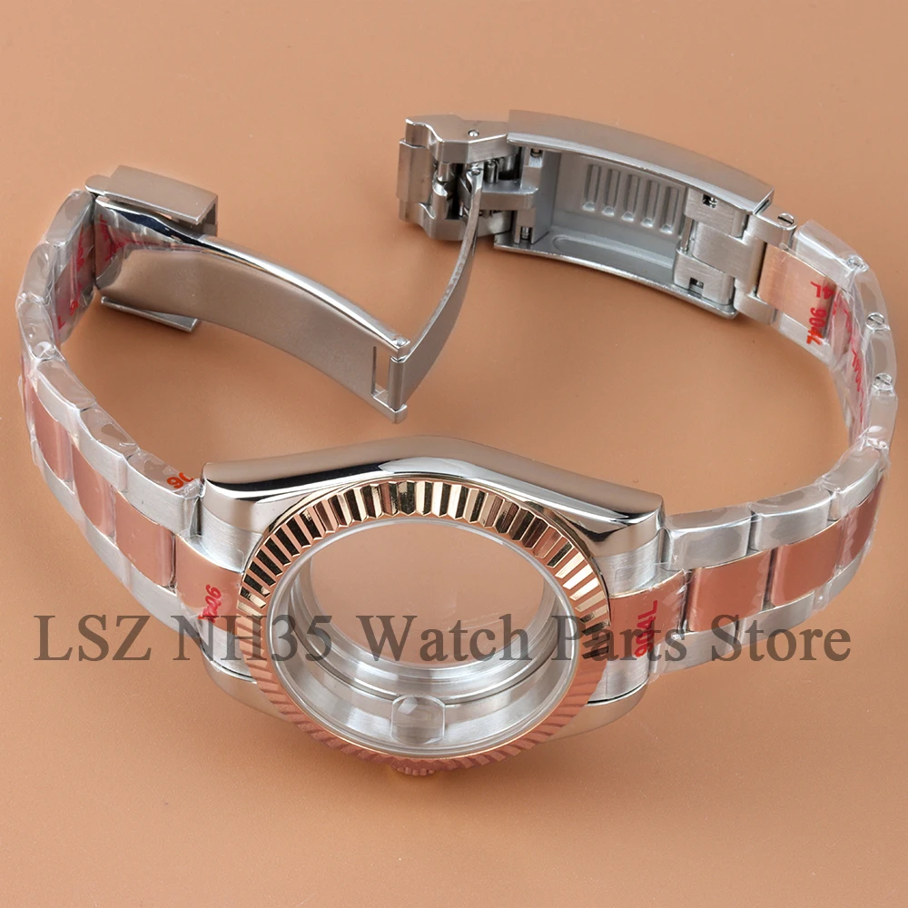 Корпус для часов с плоской/шестерней, высокое качество, 36/39 мм, подходит для механизма NH35, NH36, водонепроницаемый ремешок для часов Oyster/Jubilee, корпус из нержавеющей стали