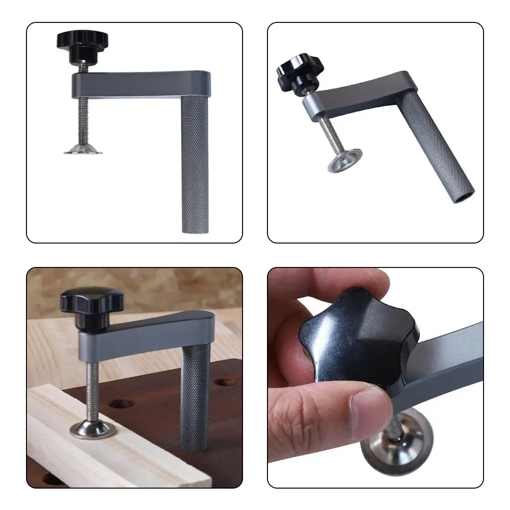 

Workbench Dog Hole Clamp Woodworking Desktop Fixed Clip For 19mm/20mm Dog Hole Tool Quick Acting Hold Down Clamp Accessorie V5E3