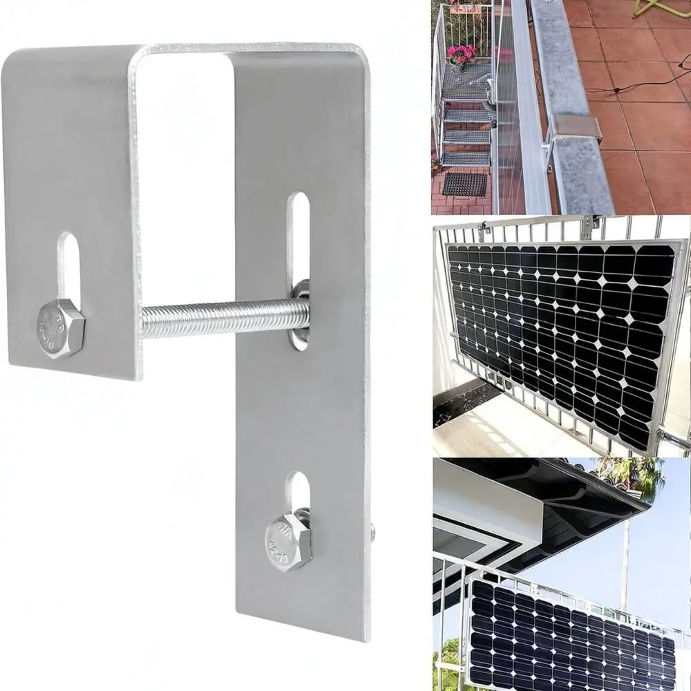 Stainless Steel Balcony Bracket Hook Solar Mounting Accessory Reliable Fixed Hardware For Outdoor Power Installation