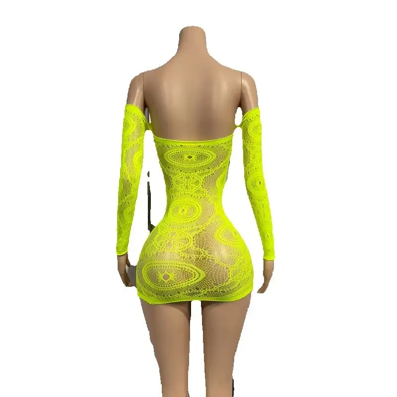 

Women's Backless Bandage Mini Dress Summer Mesh Bodycon Slim Fit Short Evening Party Clubwear Sexy Ladies Fashion