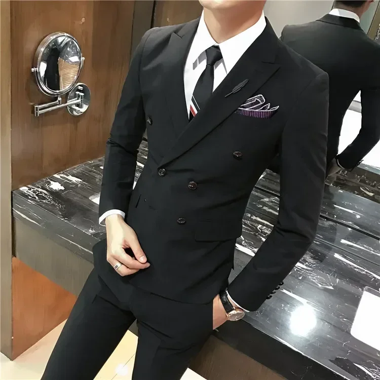 

1514 British style small size suit men's suit slim suit jacket Korean style casual groom wedding dress men's trend