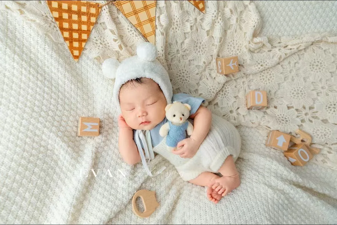 

New Childrens Photography Clothing Props Bear Documentary Style Theme Baby Newborn Photo Clothing Studio реквизит ньюборн