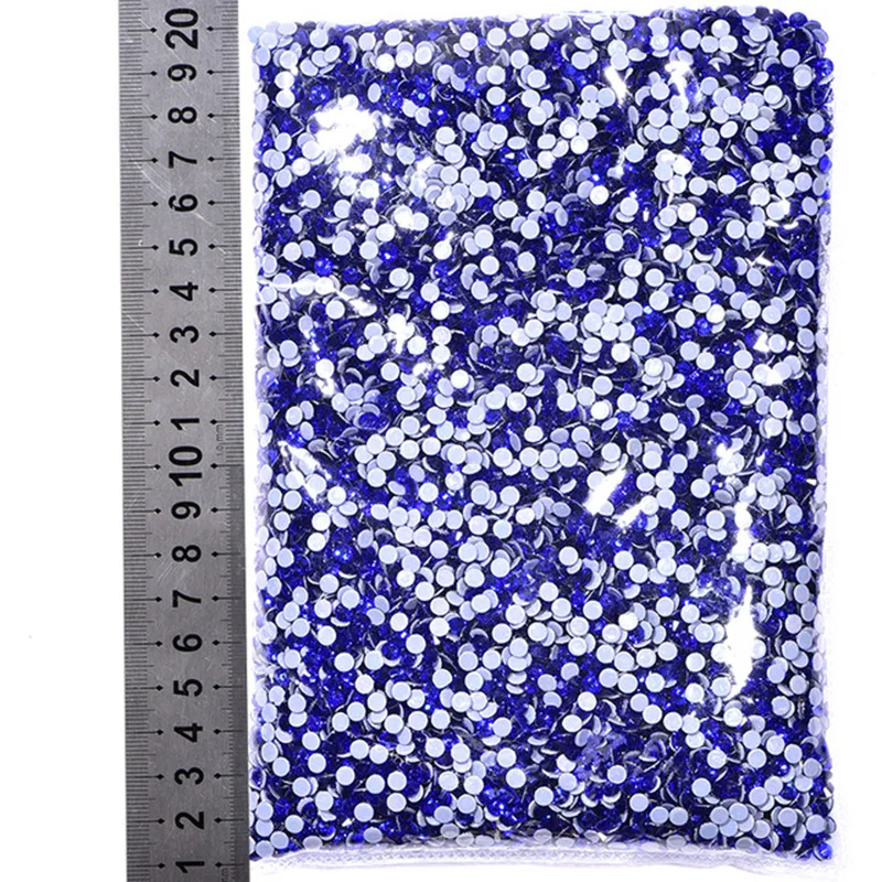 

TC Оптовая продажа SS3-SS20 DMC Сапфировые стразы с горячей фиксацией и плоской задней частью для одежды, аксессуаров, поделок - цветные камни