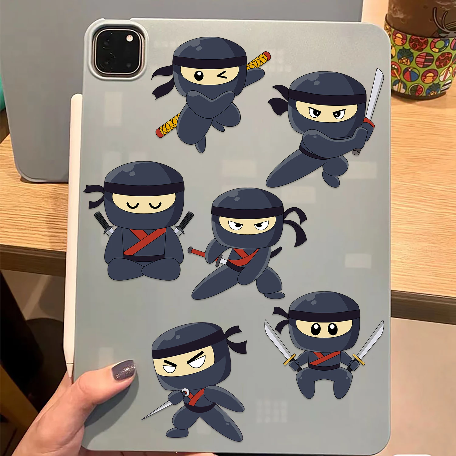 8 ملصقات ألغاز Ninja Make A Face اصنع ملصق تعليم بانوراما كرتوني للأطفال يمكنك صنعه بنفسك