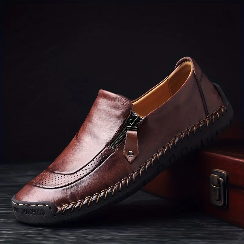 2024 Genuine Leather Shoes Men Loafers Soft Leather Men Casual Shoes New Male Footwear Black Brown Slip-on  Shoes for Men