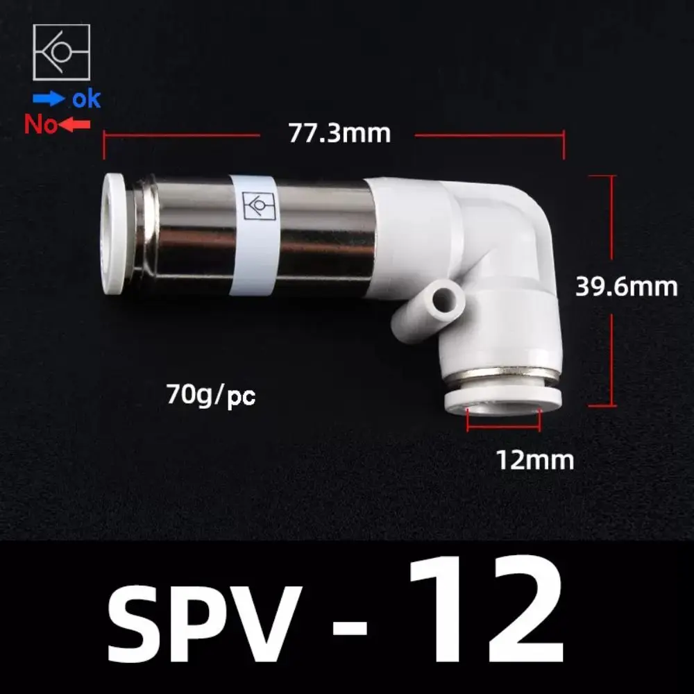 High Quality SPV SPU Pneumatic Pipe Control Valve One Way 4mm 6mm 8mm One-way Valve Quick Plug Durable Check Valve