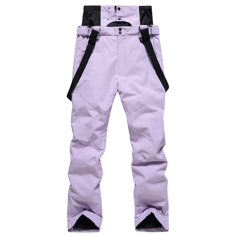 New Men Women Suspenders Ski Pants Windproof Waterproof Warm Couple Snow Trousers Winter Ski Snowboard Pants Waist Protection