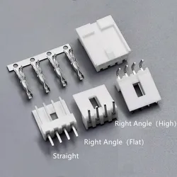 10pcs Mini 4P Connector Floppy Power Supply Jack 2.54mm Pitch Housing Straight Right Angle Socket Housing Terminals