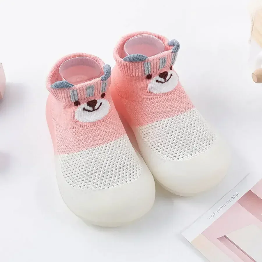 

Toddler Shoes Baby Socks Shoes Spring New Mesh Breathable Cute Piglet Children's Shoes for Baby Soft-soled Shoes