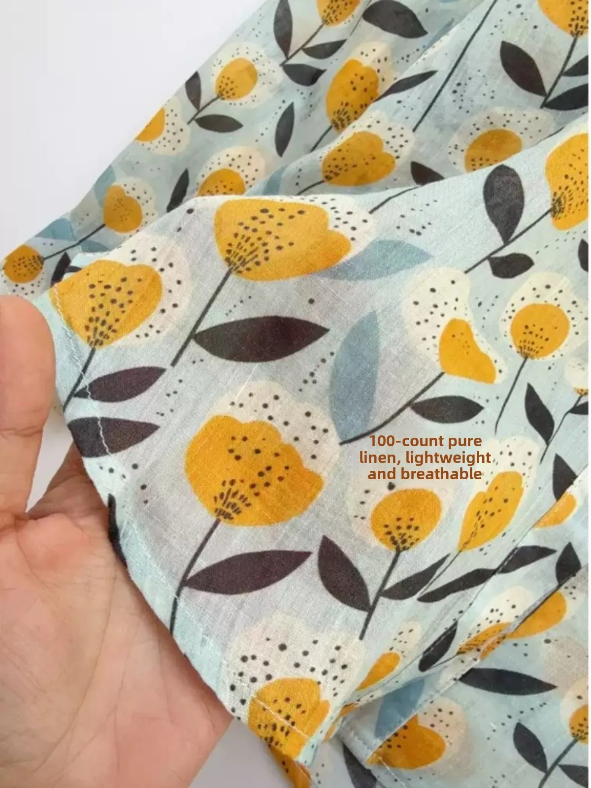 Ele Cotton Linen Print irt Women's Long Sve Spring Summer New Sle Vintage Loose irt Artistic Flounce Design