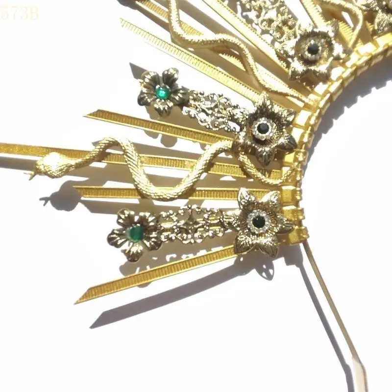 

573B Festival Women Headwear Gothicism Snake Headgear Gothicism Culture Hairpiece