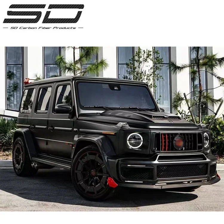 Body Kits For Benz G-Class W463 2004-2018 Change to W464 Bra bus with Rocket 900 carbon fiber Forged aluminum alloy wheels images - 6