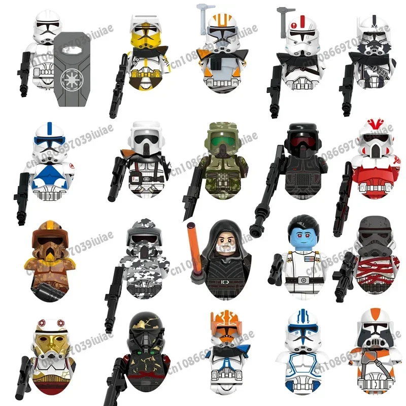 

Hot Toys Clone Troopers Imperial Stormtrooper 501st Regiment Mini Robot Figure Toy Bricks Assembling Doll Present GH0209 GH0211