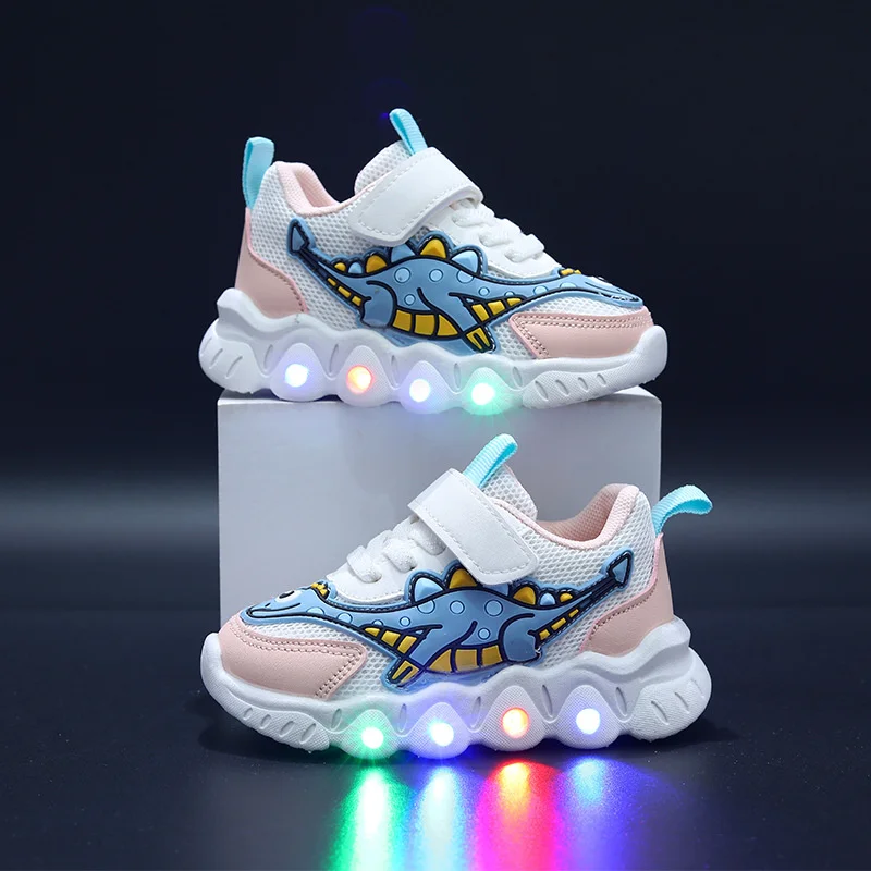 2023 New LED Children\'s Trainers Boys and Girls Tennis Shoes Sports Shoes for Toddlers Child Kids Sneakers