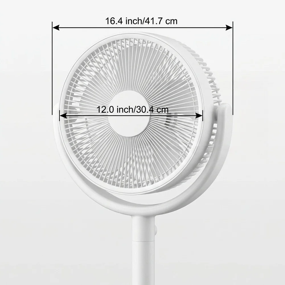 Compact Air Circulator Fan USB Desk Fan with Wide Oscillation for Home Dormitory Workspace 41.7 30.4 16.2 cm White