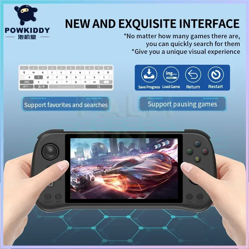 Imagem -05 - Powkiddy-console Retro Handheld Game Video Player X55 Rk3566 Sistema Linux de Código Aberto Bluetooth 512g Psp 5.5 Tela hd Presente