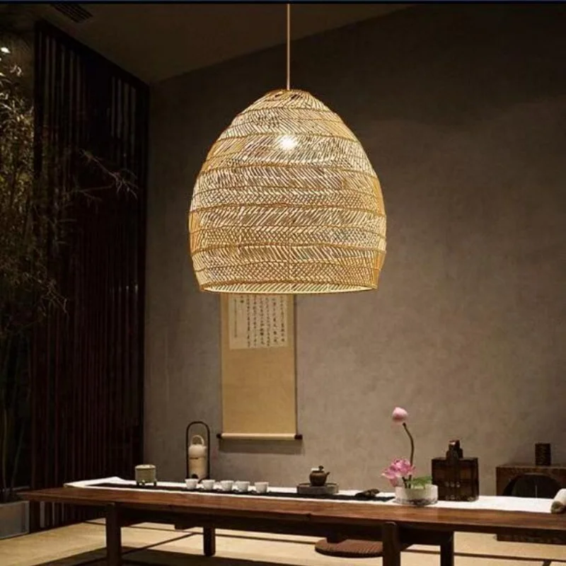 Vine Art Pendant Lamp Tea Room Homestay Restaurant Countryside Hall Lobby Zen Style Handmade Japanese