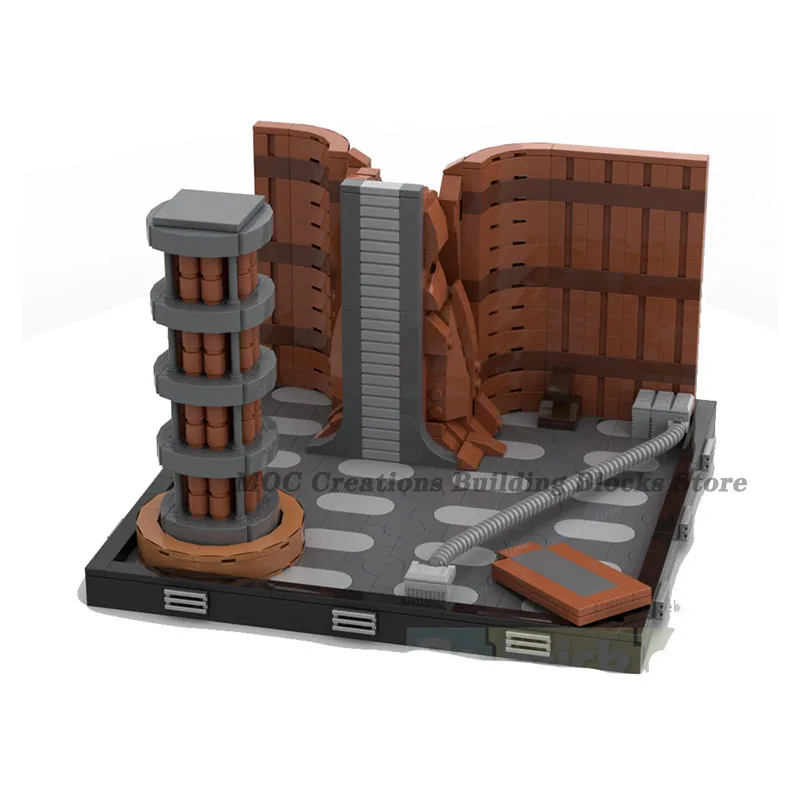 MOC Space Movie Stereoskopowy zestaw modeli Hangar Scene Duel Klocki do budowania Kolekcja zabawek Prezenty