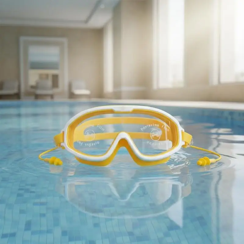B*1PCS Kids Swimming Goggles Big Frame View Anti-fog Waterproof Children's Swim Goggles Boys And Girls Multi-color To Choose