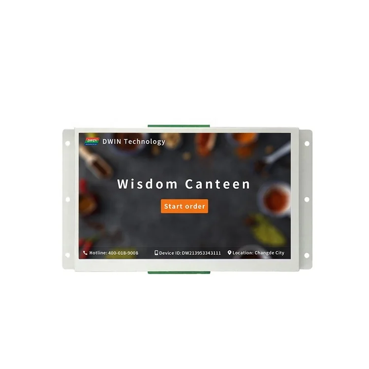 

2026 DWIN 7-дюймовый сенсорный HMI-дисплей 800*480, 16,7 млн цветов, умный ЖК-модуль с UART-интерфейсом DMG80480L070_01WTR