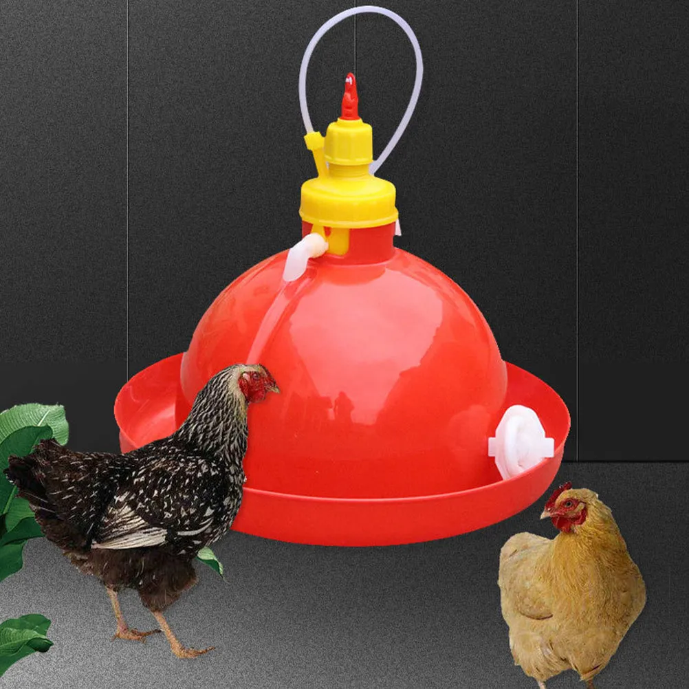 

Chicken Feeder and Waterer Set Automatic Poultry Drinking Device for Chick Duck Coop Feeders Farm Use Hanging Feeding Kit
