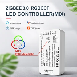 GLEDOPTO Smart Home ZigBee LED Strip Controller RGB CCT Color White Light Mix Homey Alexa Tuya SmartThings App Voice Control