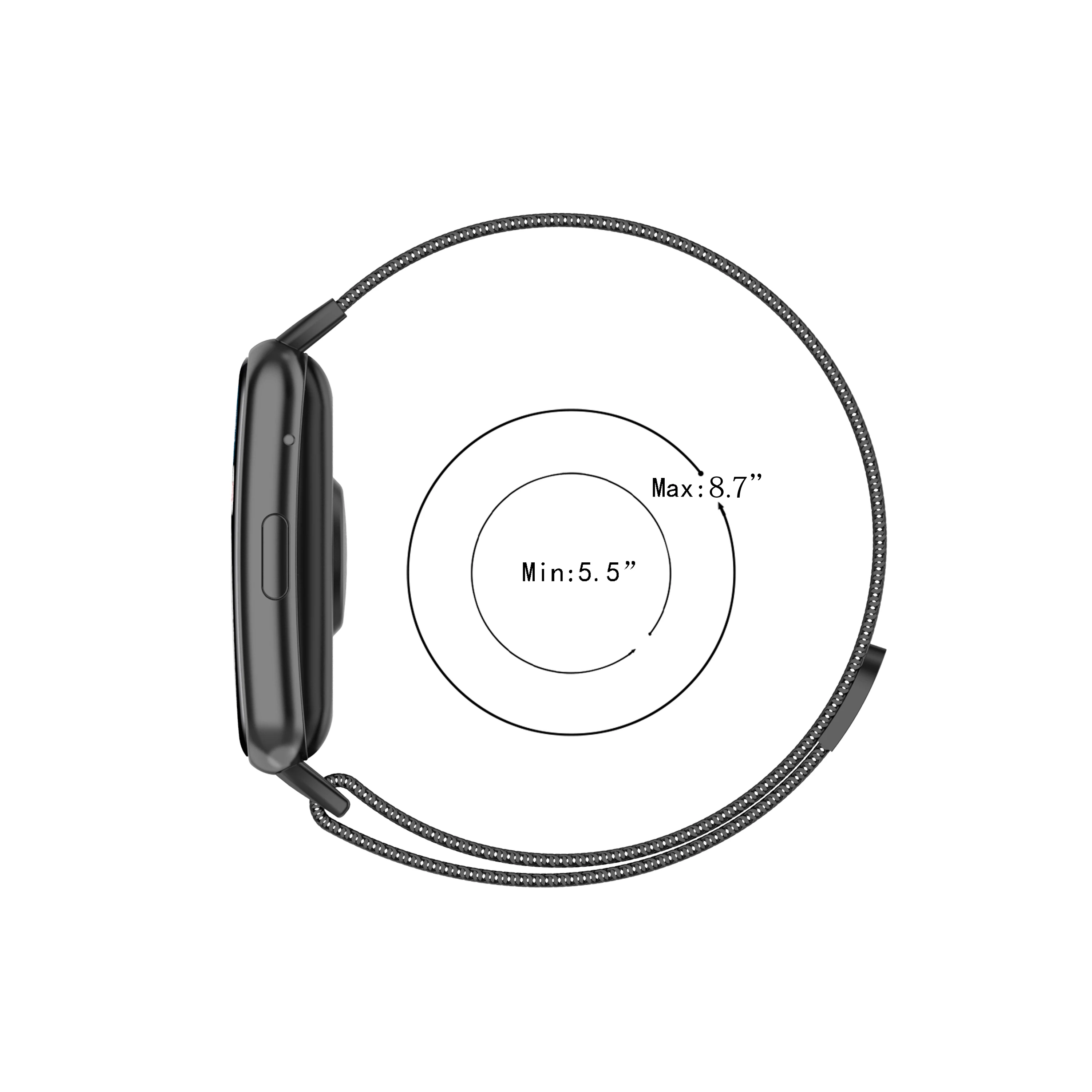 Cinturino ad anello magnetico milanese per Huawei Watch Fit cinturino con cinturino in maglia di acciaio inossidabile per cinturino Huawei Watch Fit