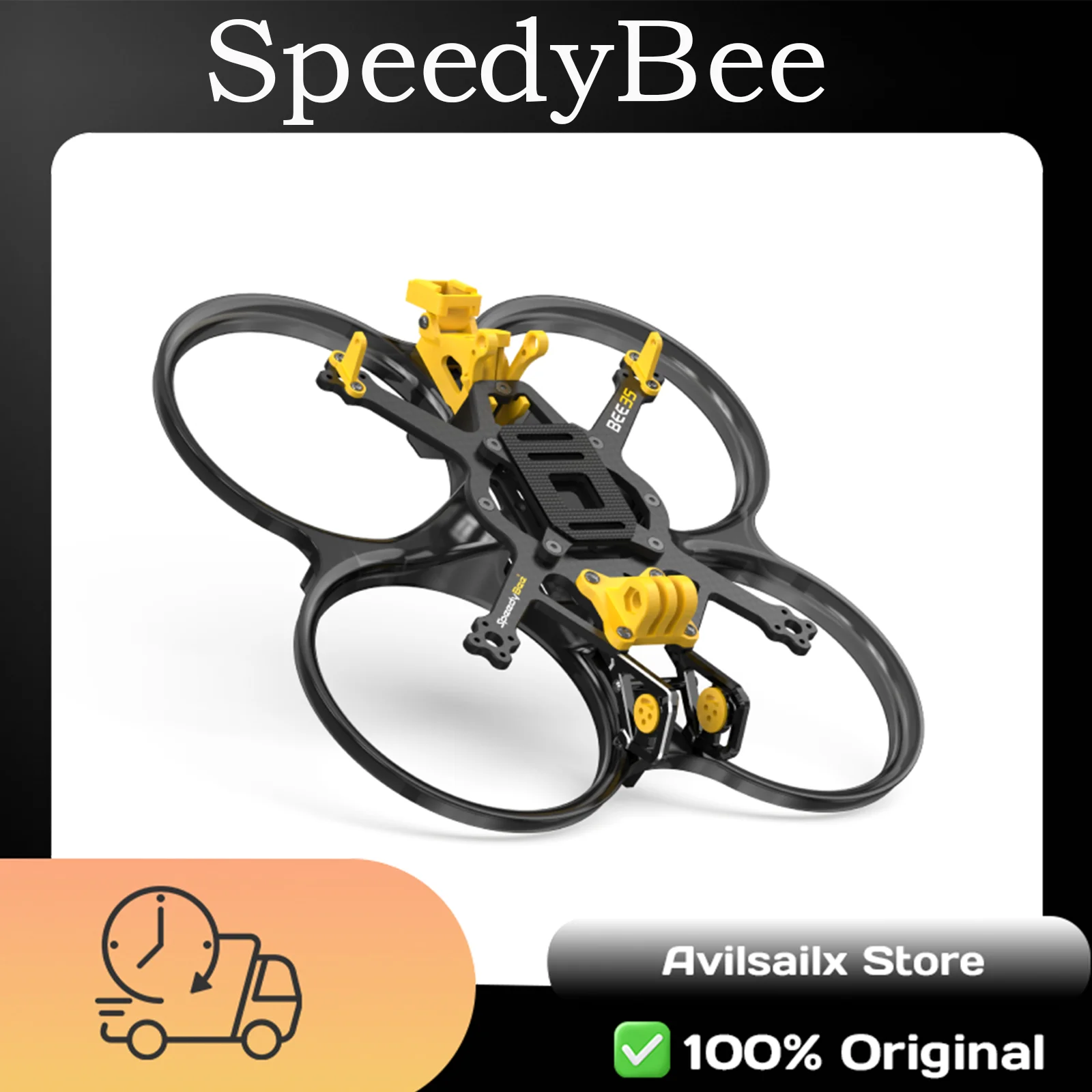 SpeedyBee Bee35/Bee35 Pro 3,5 inch ultieme FPV Cinewhoop framekit | 153 mm ducted drone op wielbasis voor vrije stijl en filmische schoten