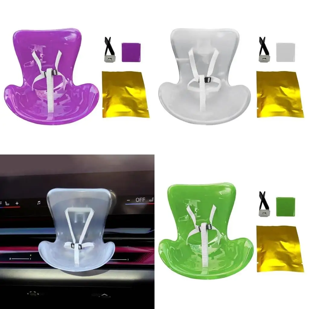 

02DE Double Purpose Car Vent Clip Ornament With Fragrances Holders Easy Install Vehicle Interior Decors For Vehicle Customiza