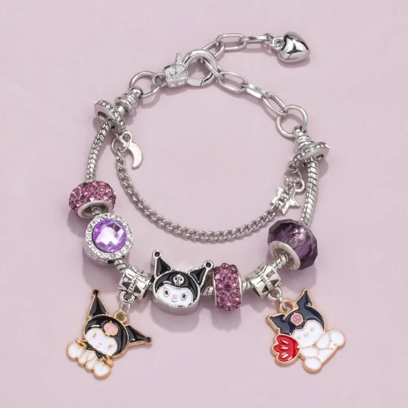 Cinnamoroll-pulsera My Melody Anime Kawaii Sanrio Y2k, joyería de dibujos animados, regalos de moda, juguetes de Navidad para niños