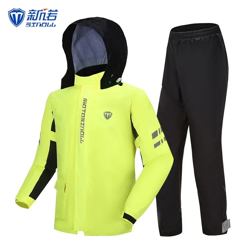 Raincoat and Rainpants Suit Full Body Rainstorm Impermeable Waterproof Motorcycle Raincoat Suit Adult Split Raincoat for Rider