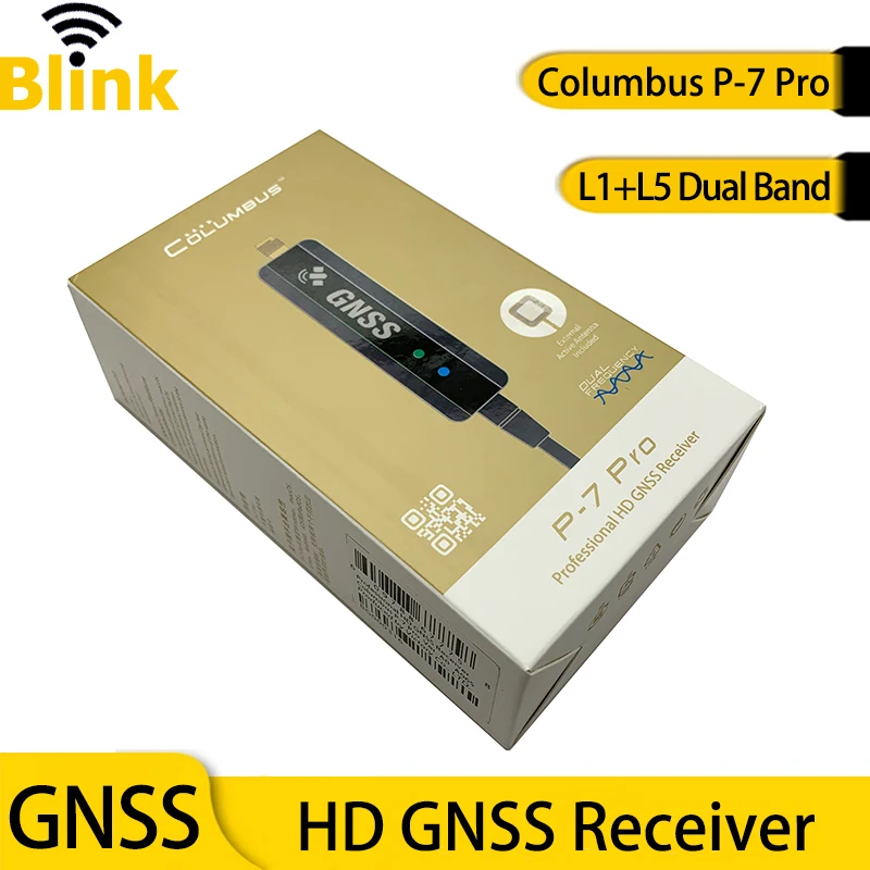 Columbus P-7 Pro Professional HD GNSS Receiver High-precision L1+L5 Dual Frequency Support Various Platforms Sub-meter Accuracy