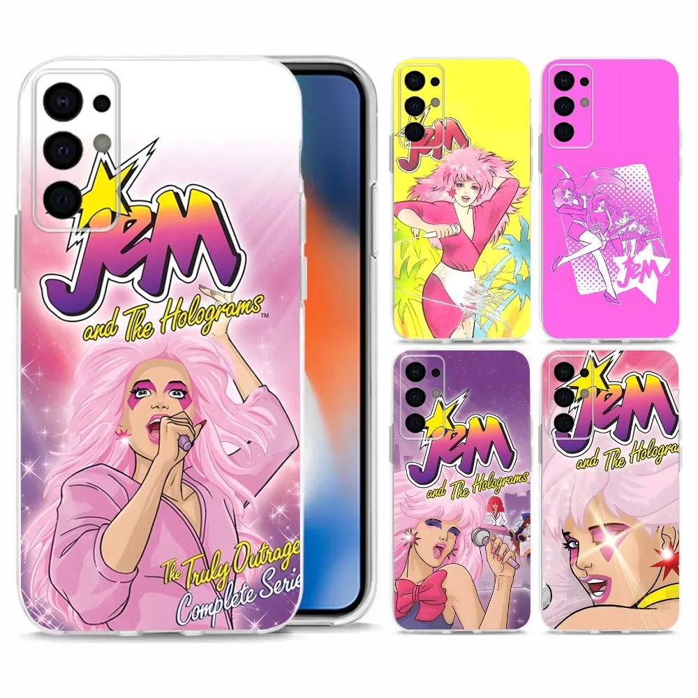 

J-Jem And The Holograms Phone Case For Samsung S30,S23,S21,S22,S20,Ultra,S20,FE,lite,S10,S9,S8,PIus Transparent Shell