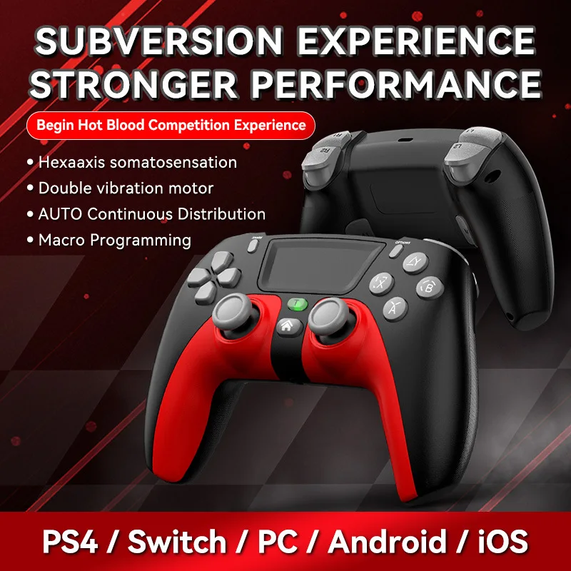 

PS4 Wireless Bluetooth Controller Computer TV IOS Android Switch Macro Back Button Continuous Private Model