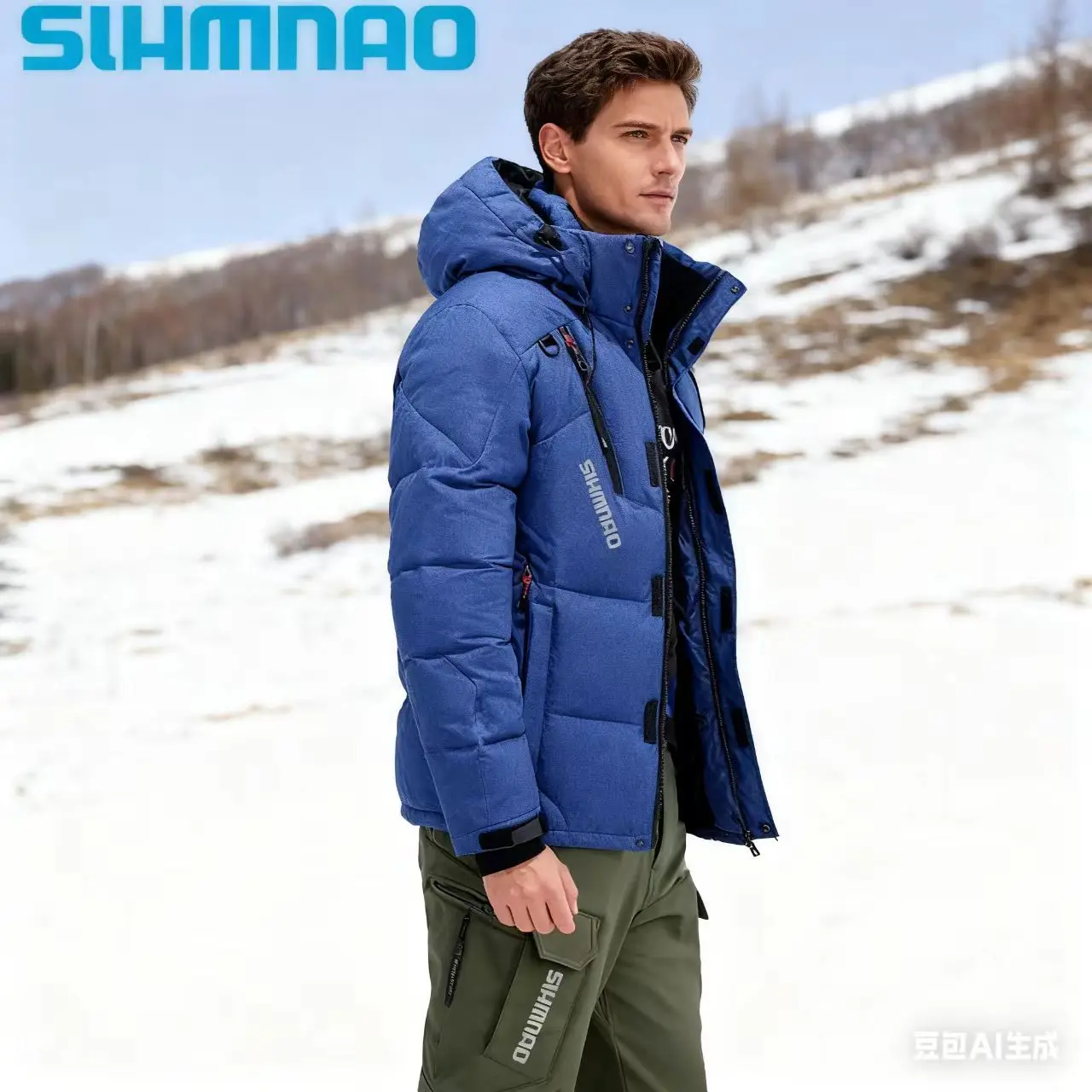 

Men's Fishing Clothes for Winter Warmth and Cold Protection, Skiing and Mountaineering Goose Down Coats and Hunting Down Coats,