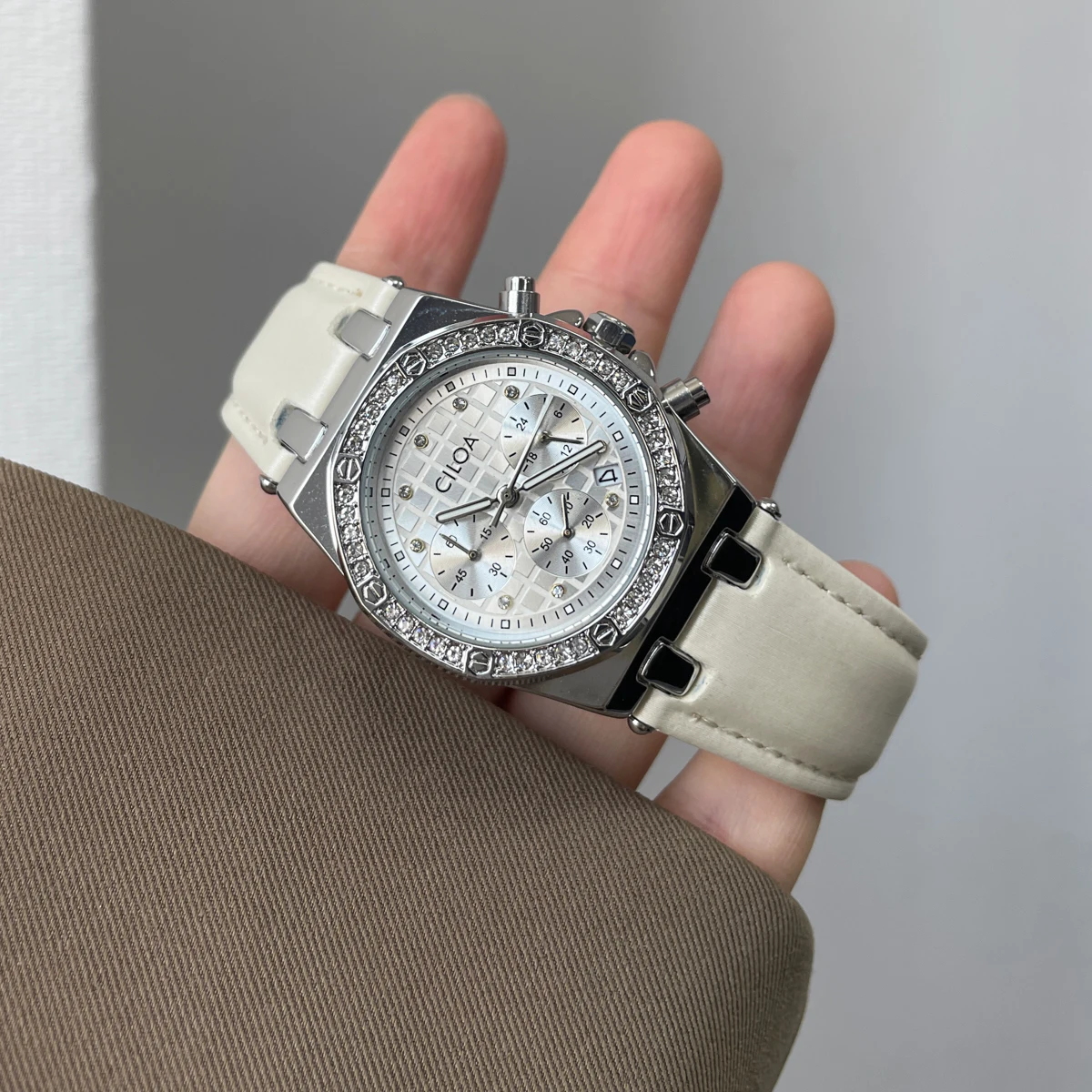 CILOA large dial high-end watch for women, brand authentic, 2025 new quartz watch, fashionable and waterproof female watch
