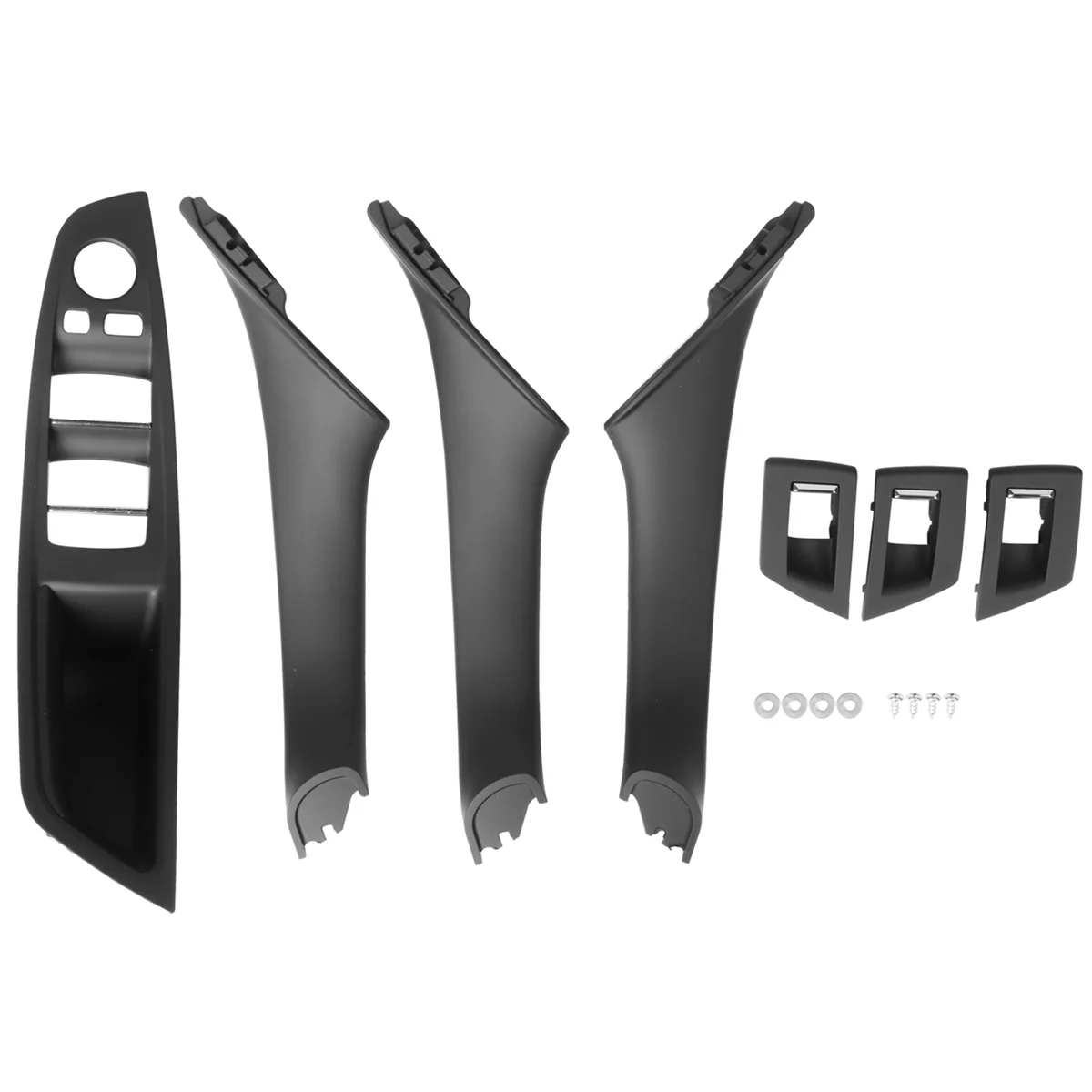 

RHD Car Interior Door Handle Inner Door Panel Pull Trim Cover for -Bmw 5 Serie F10 F11 520 525 Black RHD