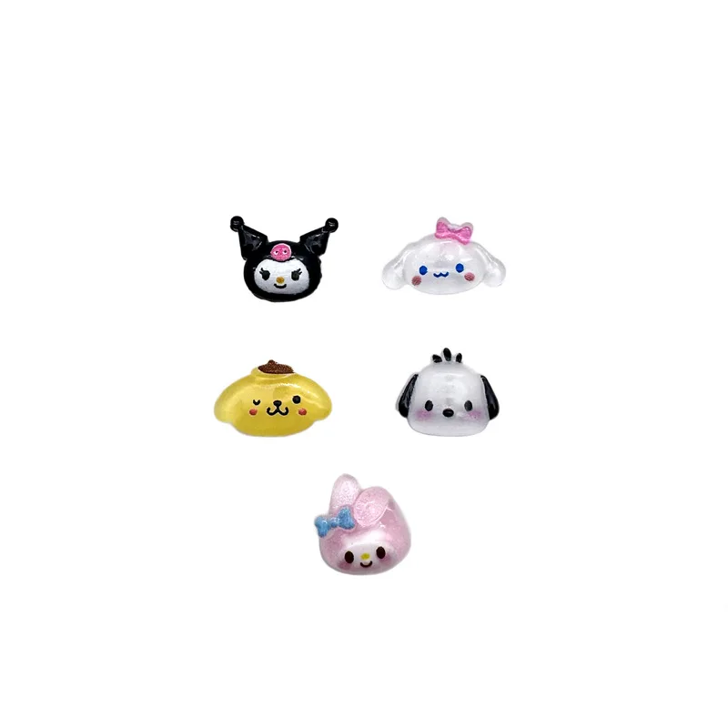 Set di 200 ciondoli per unghie Potdemiel cat Kawaii - Nail art in resina 3D per disegni di unghie festival e regali