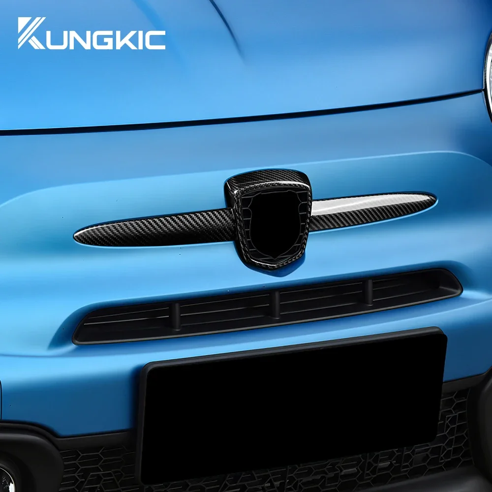 

Настоящая передняя рамка с логотипом из твердого углеродного волокна для Abarth 595 695 2012 2013 2014 2015 2016 2017 2018 2019 2020 2021 2022 2023